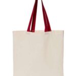 Contrast-Color Handle Tote