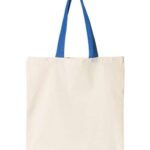 Contrast-Color Handle Tote