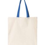Contrast-Color Handle Tote