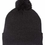 12" Pom-Pom Cuffed Beanie