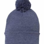 12" Pom-Pom Cuffed Beanie