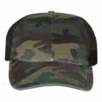 Garment Washed Printed Trucker Cap