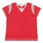 Women's Curvy Lace Up Fine Jersey Tee