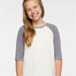 Youth Baseball Fine Jersey Three-Quarter Sleeve Tee