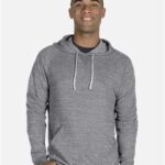 Unisex Snow Heather French Terry Raglan Hooded Sweatshirt