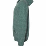 Unisex Snow Heather French Terry Raglan Hooded Sweatshirt