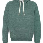 Unisex Snow Heather French Terry Raglan Hooded Sweatshirt