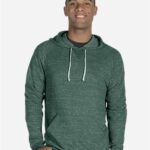Unisex Snow Heather French Terry Raglan Hooded Sweatshirt