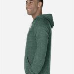 Unisex Snow Heather French Terry Raglan Hooded Sweatshirt