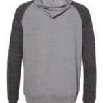 Unisex Snow Heather French Terry Raglan Hooded Sweatshirt