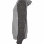 Unisex Snow Heather French Terry Raglan Hooded Sweatshirt