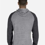 Unisex Snow Heather French Terry Raglan Hooded Sweatshirt