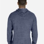 Unisex Snow Heather French Terry Raglan Hooded Sweatshirt