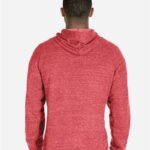 Unisex Snow Heather French Terry Raglan Hooded Sweatshirt