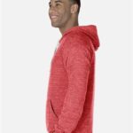 Unisex Snow Heather French Terry Raglan Hooded Sweatshirt