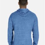 Unisex Snow Heather French Terry Raglan Hooded Sweatshirt