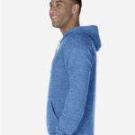 Unisex Snow Heather French Terry Raglan Hooded Sweatshirt