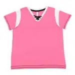 Women's Curvy Lace Up Fine Jersey Tee
