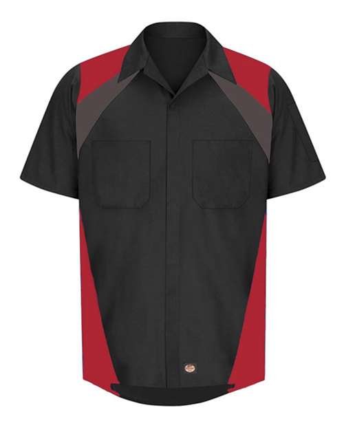Men's Tri-Color Short Sleeve Shop Shirt