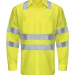 Men's Tall Enhanced & Hi-Visibility Long Sleeve Work Shirt