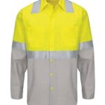 Men's Tall Enhanced & Hi-Visibility Long Sleeve Work Shirt
