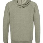 Unisex Snow Heather French Terry Raglan Hooded Sweatshirt