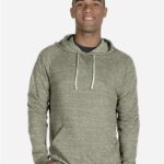 Unisex Snow Heather French Terry Raglan Hooded Sweatshirt