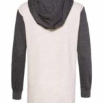 Women’s French Terry Hooded Pullover with Colorblocked Sleeves
