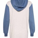 Women’s French Terry Hooded Pullover with Colorblocked Sleeves