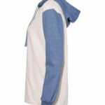 Women’s French Terry Hooded Pullover with Colorblocked Sleeves