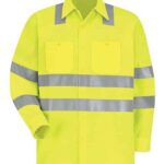 Men's High Visibility Safety Long Sleeve Work Shirt