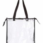 OAD Clear Zippered Tote with Full Gusset