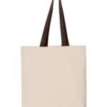 11L Canvas Tote with Contrast-Color Handles