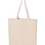 11L Canvas Tote with Contrast-Color Handles
