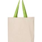 11L Canvas Tote with Contrast-Color Handles