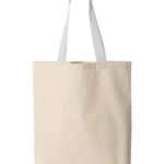 11L Canvas Tote with Contrast-Color Handles