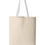 11L Canvas Tote with Contrast-Color Handles