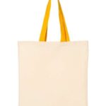 Economical Tote with Contrast-Color Handles