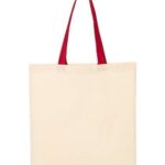 Economical Tote with Contrast-Color Handles