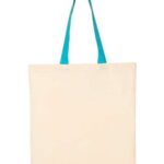 Economical Tote with Contrast-Color Handles