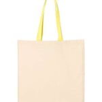 Economical Tote with Contrast-Color Handles