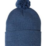 12" Pom-Pom Cuffed Beanie