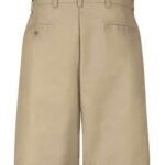 Men's Extended Sizes Cotton Casual Plain Front Shorts