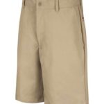 Men's Extended Sizes Cotton Casual Plain Front Shorts