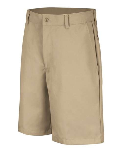 Men's Extended Sizes Cotton Casual Plain Front Shorts
