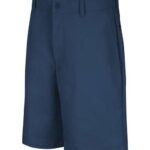 Men's Extended Sizes Cotton Casual Plain Front Shorts
