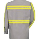 Men's Tall Industrial Enhanced-Visibility Long Sleeve Work Shirt