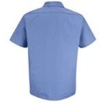 Men's Tall Industrial Stripe Short Sleeve Work Shirt