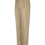 Men's Odd-Extended Sizes Pleated Twill Slacks