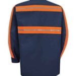 Men's Tall Industrial Enhanced-Visibility Long Sleeve Work Shirt